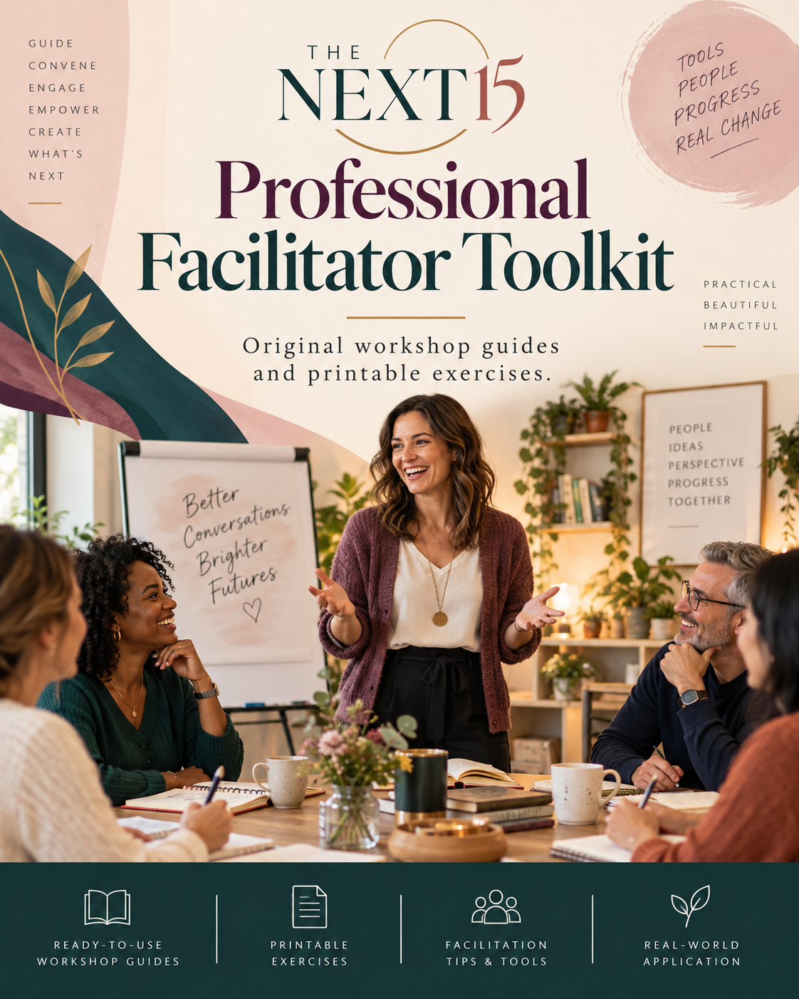 Professional Facilitator Toolkit cover with a guided group workshop